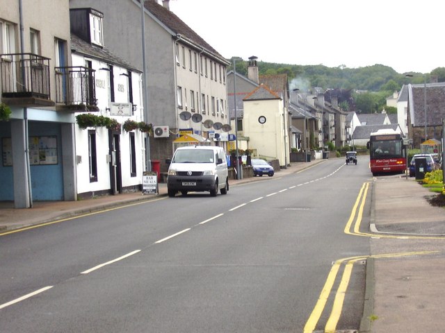 The main street in Ardrishaig in Argyll