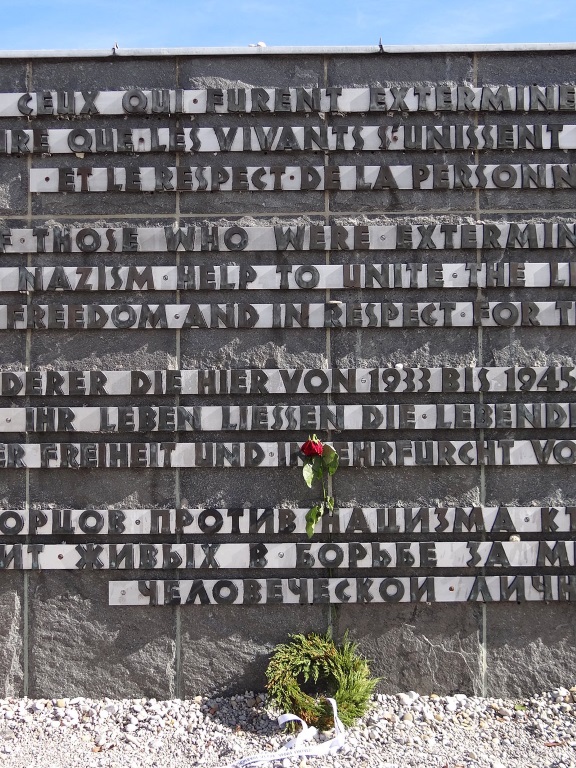 Detail of Memorial Wall - Dachau Concentration Camp Site