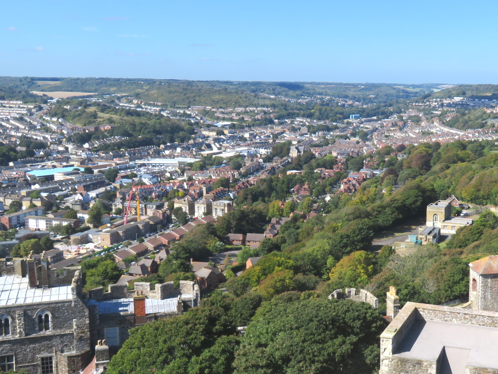 From Dover Castle - Downtown Dover