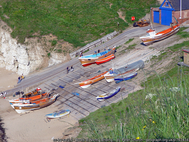 Boats at North Landing, Flamborough Head