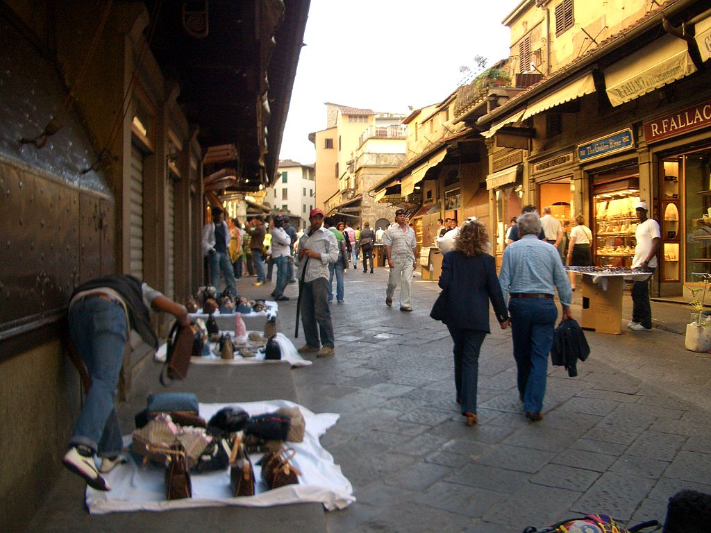 Vendors on Ponte Vecchio, Florence