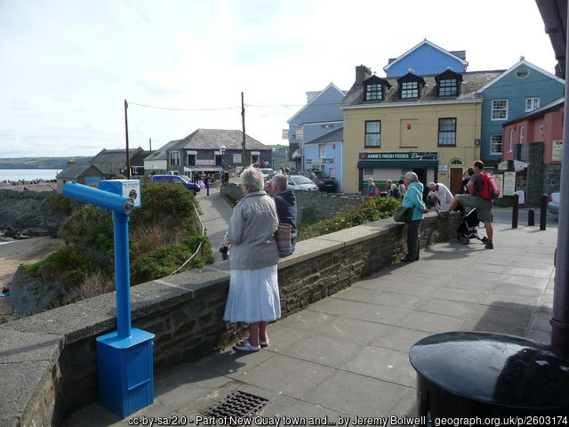 Part of New Quay town and harbour area