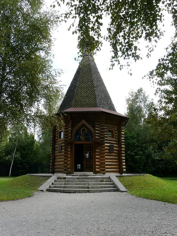 1995 gebaute Russisch-Orthodoxe Kapelle als Mahnmal im Konzentrationslager Dachau