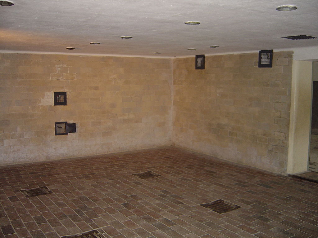 Interior of the Gas chamber in Dachau Concentration Camp, Germany