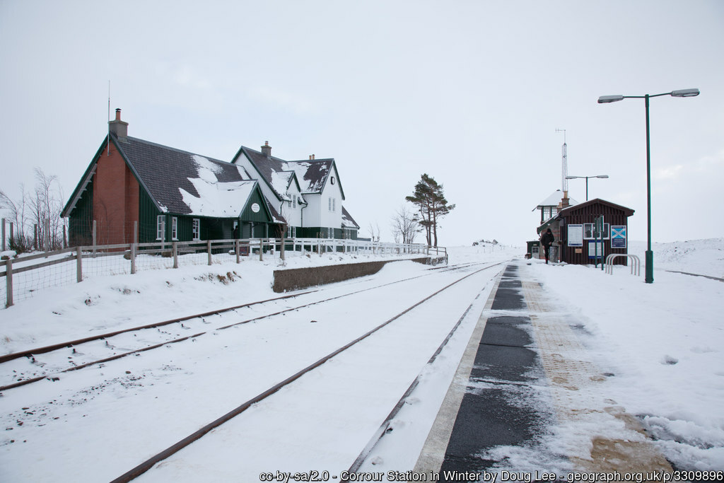 Corrour Station in Winter