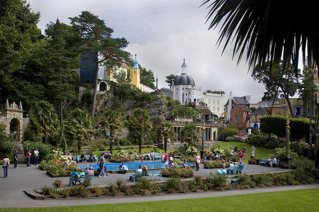 Portmeirion. View of the central plaza