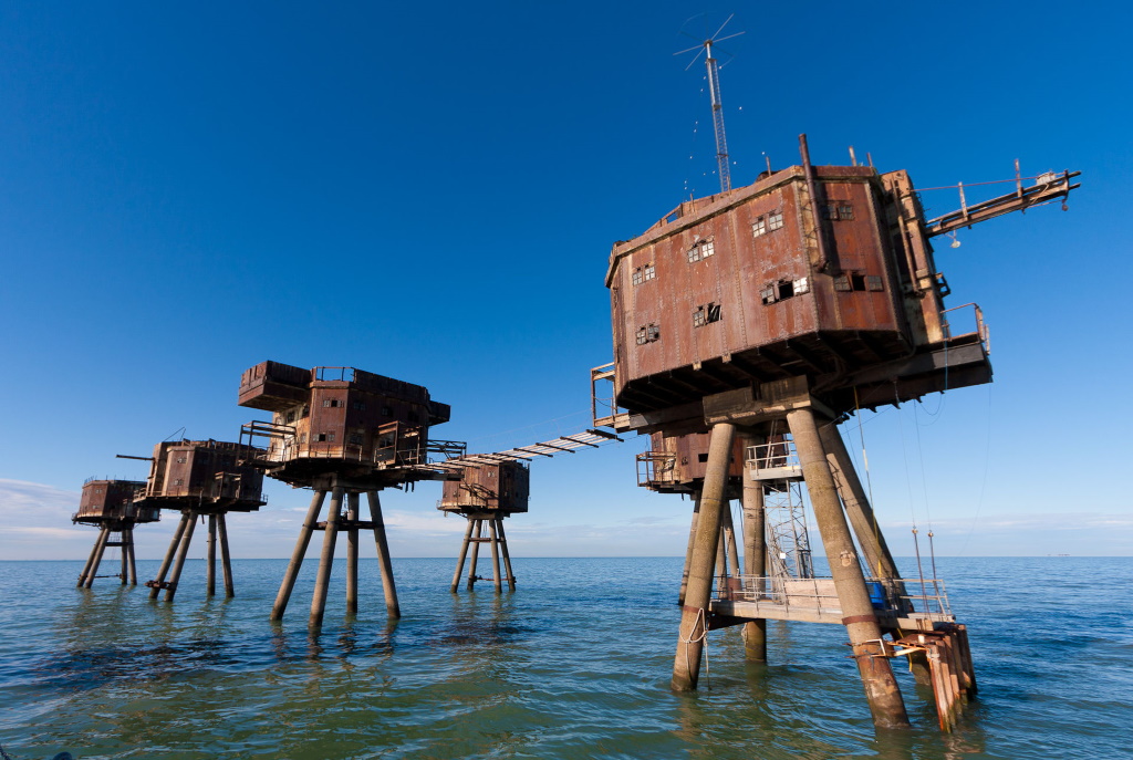 The Red Sands Maunsell sea fort in the Thames estuary