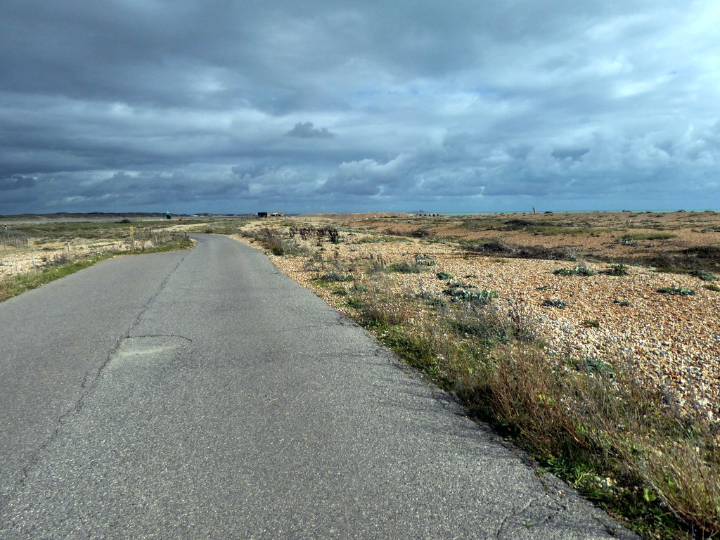 Access road at Rye Harbour Nature Reserve