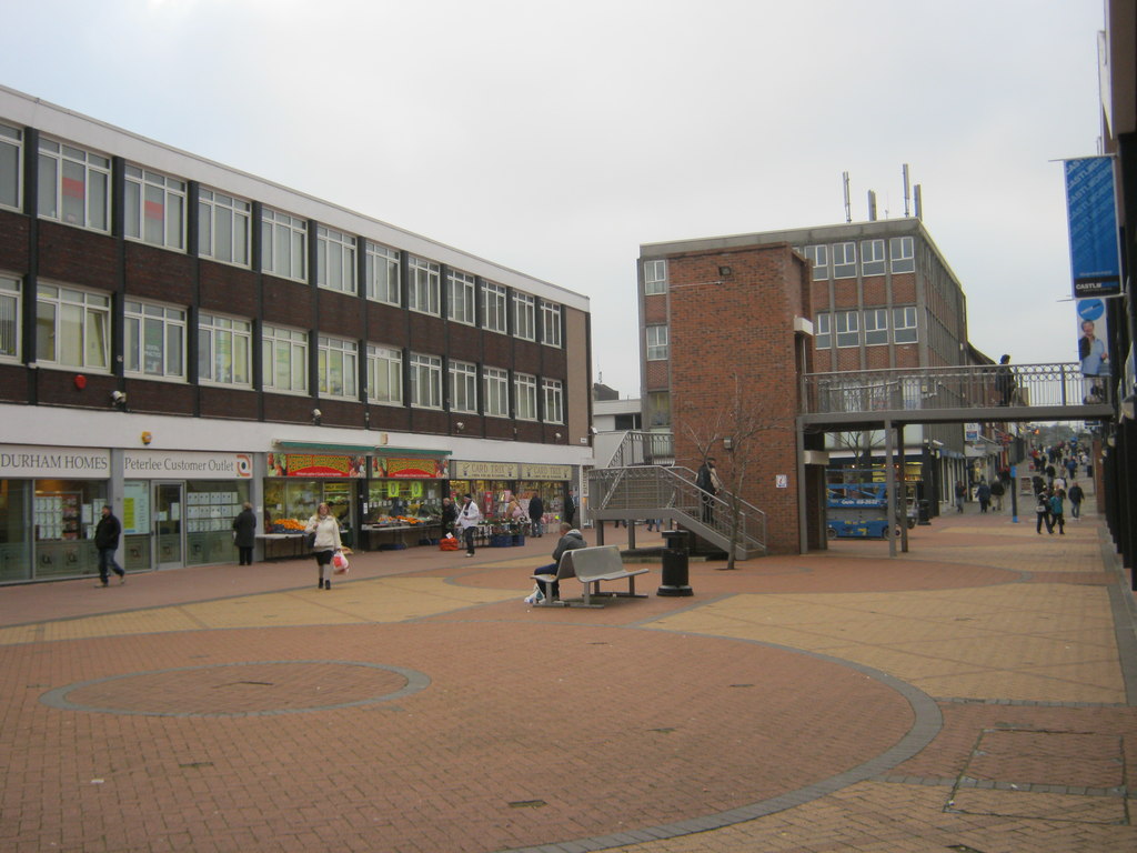 Pedestrian area in Castle Dene Shopping Centre at Peterlee